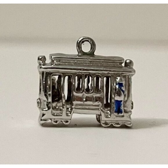 Vintage San Francisco Metal Charm Pendant Trolley Car - Picture 6 of 12